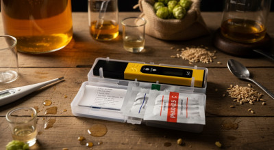  تنظیم pH در مشینگ (Mashing) و نحوه استفاده از دستگاه pH‌سنج قلمی اتوکالیبره